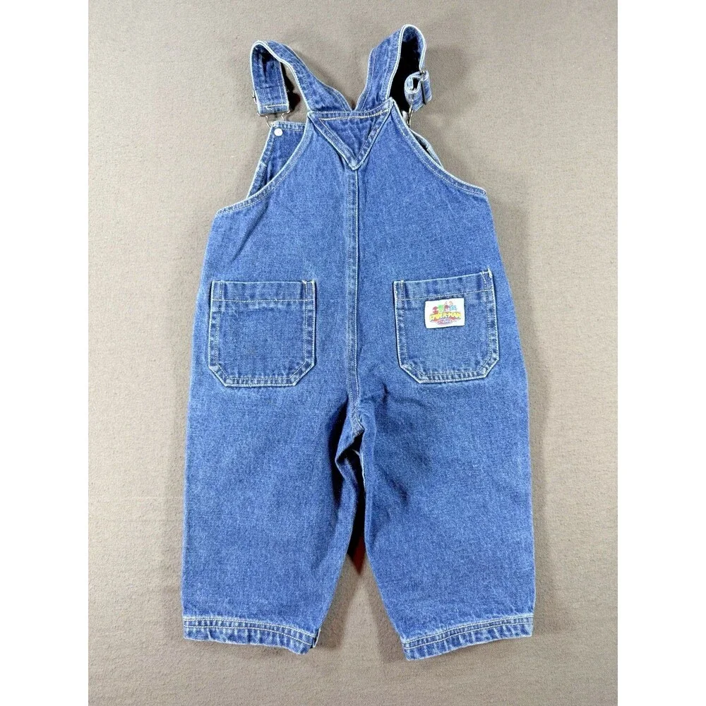 Vintage Marvel Spider-Man & Friends Overalls Sz 18M Embroidered Denim Wolverine